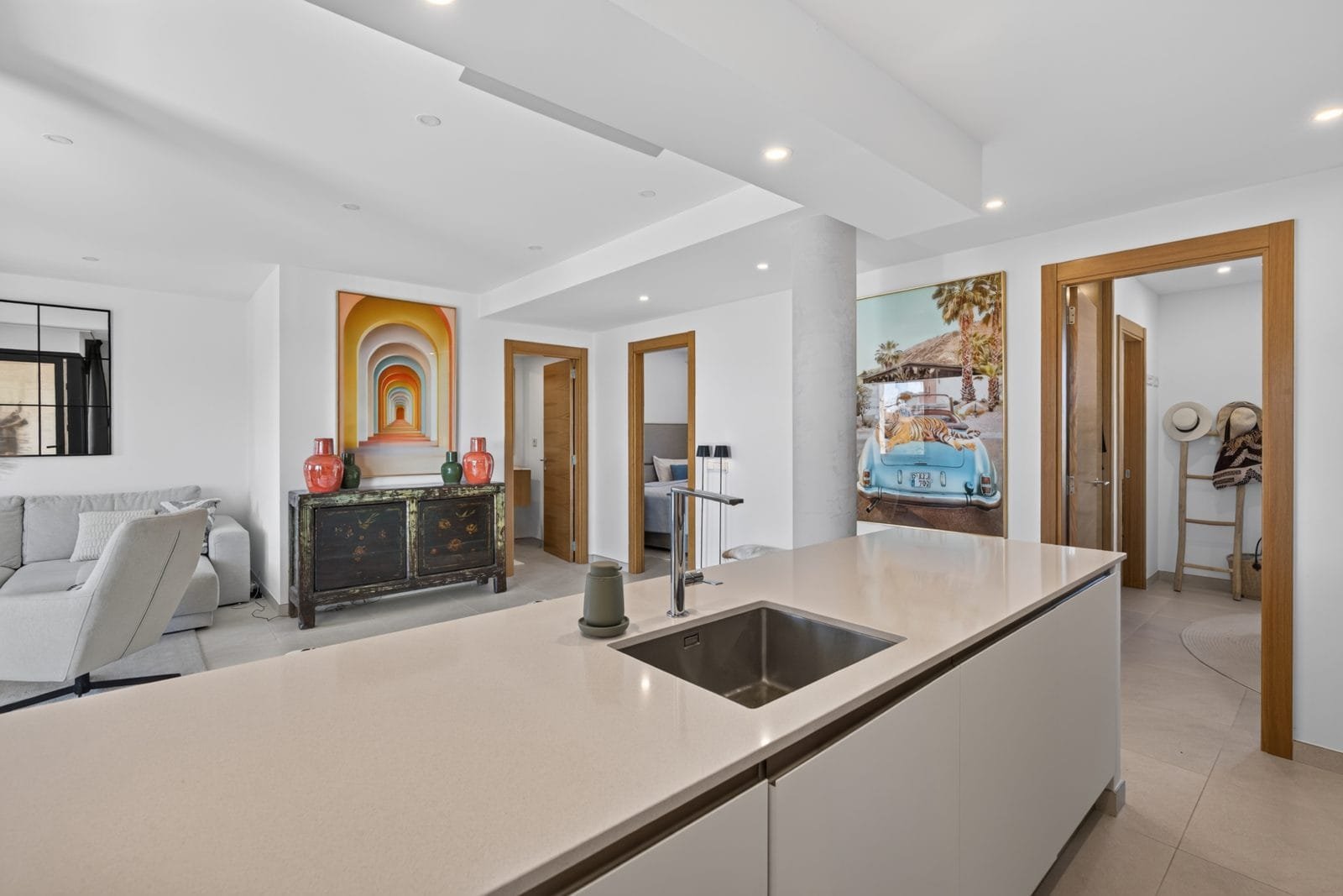 Cocina y salón de un apartamento en Palma